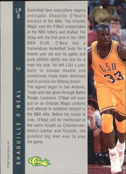 1992 Classic Four Sport - Limited Prints #LP8 Shaquille O'Neal Back