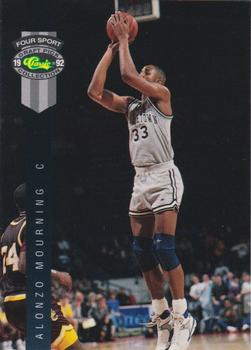 1992 Classic Four Sport - Promos #PR5 Alonzo Mourning Front