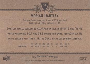 2012 Upper Deck Goodwin Champions #94 Adrian Dantley Back