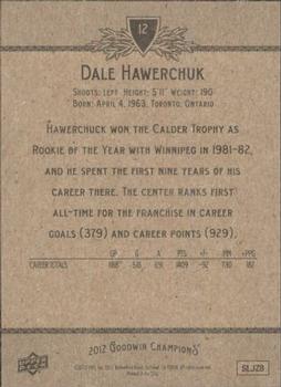 2012 Upper Deck Goodwin Champions #12 Dale Hawerchuk Back