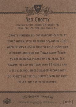 2012 Upper Deck Goodwin Champions #64 Ned Crotty Back