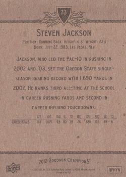 2012 Upper Deck Goodwin Champions #73 Steven Jackson Back