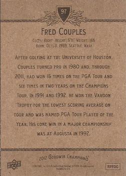 2012 Upper Deck Goodwin Champions #97 Fred Couples Back
