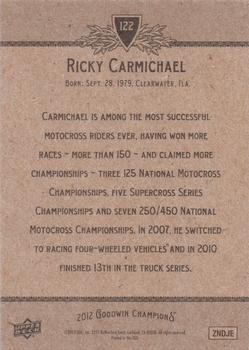 2012 Upper Deck Goodwin Champions #122 Ricky Carmichael Back