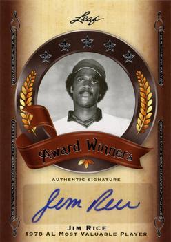 2011 Leaf Legends of Sport - Award Winners Autographs Silver #AW13 Jim Rice Front