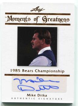 2011 Leaf Legends of Sport - Moments of Greatness Autographs Bronze #MG-21 Mike Ditka Front
