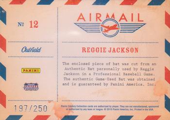 2010 Panini Century - Air Mail Bats #12 Reggie Jackson Back
