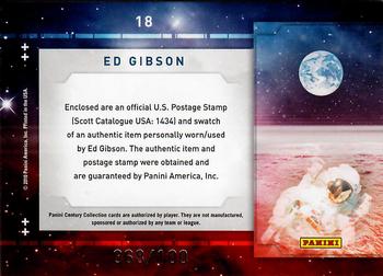 2010 Panini Century - Astronauts Eight Cent United States in Space Stamp Materials #18 Ed Gibson Back