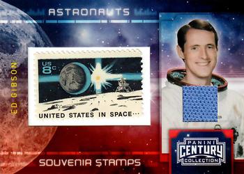 2010 Panini Century - Astronauts Eight Cent United States in Space Stamp Materials #18 Ed Gibson Front