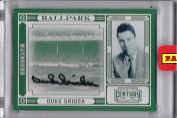 2010 Panini Century - Ballpark Autographs #3 Duke Snider Front