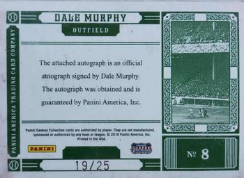 2010 Panini Century - Ballpark Autographs #8 Dale Murphy Back