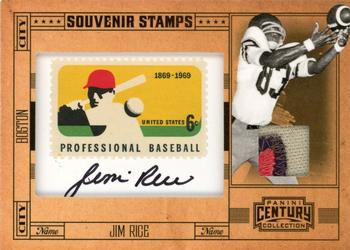 2010 Panini Century - Baseball Six Cent Stamp Materials Prime Autographs #55 Jim Rice Front