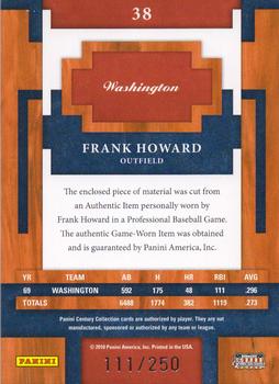 2010 Panini Century - Materials Jerseys #38 Frank Howard Back