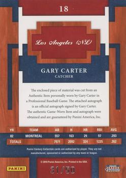 2010 Panini Century - Materials Jerseys Prime Signatures #18 Gary Carter Back