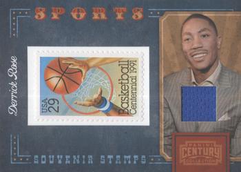 2010 Panini Century - Sports Stamp Materials #3 Derrick Rose Front