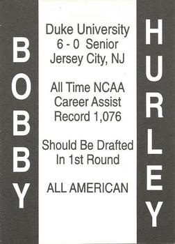 1993 American Sports Monthly (unlicensed) #NNO Bobby Hurley Back