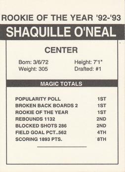 1993 American Sports Monthly (unlicensed) #NNO Shaquille O'Neal Back