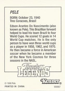 1998 Kenner Starting Lineup Cards Timeless Legends / Legendary Beginnings #550887 Pele Back