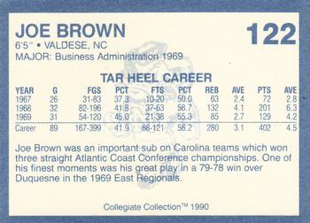 1990-91 Collegiate Collection North Carolina Tar Heels #122 Joe Brown Back