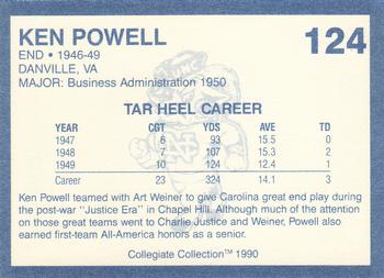 1990-91 Collegiate Collection North Carolina Tar Heels #124 Ken Powell Back