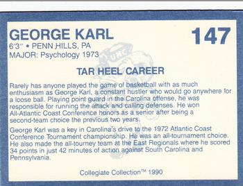 1990-91 Collegiate Collection North Carolina Tar Heels #147 George Karl Back