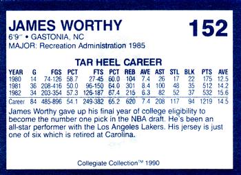 1990-91 Collegiate Collection North Carolina Tar Heels #152 James Worthy Back