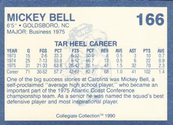 1990-91 Collegiate Collection North Carolina Tar Heels #166 Mickey Bell Back