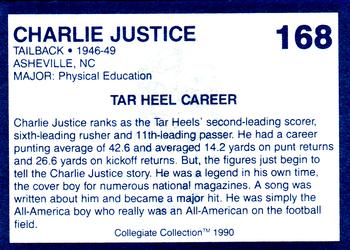 1990-91 Collegiate Collection North Carolina Tar Heels #168 Charlie Justice Back