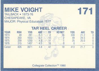 1990-91 Collegiate Collection North Carolina Tar Heels #171 Mike Voight Back