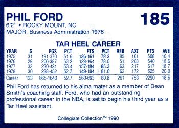 1990-91 Collegiate Collection North Carolina Tar Heels #185 Phil Ford Back