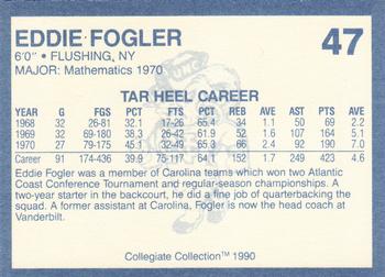 1990-91 Collegiate Collection North Carolina Tar Heels #47 Eddie Fogler Back