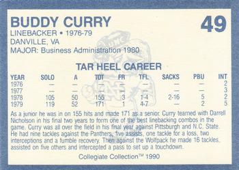 1990-91 Collegiate Collection North Carolina Tar Heels #49 Buddy Curry Back