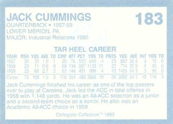 1990-91 Collegiate Collection North Carolina Tar Heels #183 Jack Cummings Back