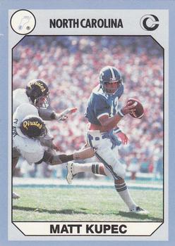 1990-91 Collegiate Collection North Carolina Tar Heels #51 Matt Kupec Front