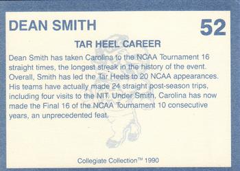 1990-91 Collegiate Collection North Carolina Tar Heels #52 Dean Smith Back