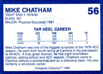 1990-91 Collegiate Collection North Carolina Tar Heels #56 Mike Chatham Back
