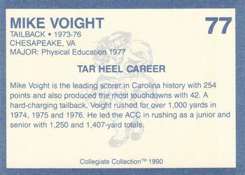 1990-91 Collegiate Collection North Carolina Tar Heels #77 Mike Voight Back