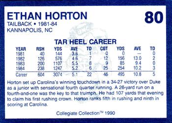 1990-91 Collegiate Collection North Carolina Tar Heels #80 Ethan Horton Back