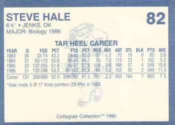 1990-91 Collegiate Collection North Carolina Tar Heels #82 Steve Hale Back