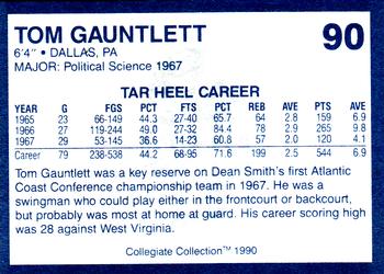 1990-91 Collegiate Collection North Carolina Tar Heels #90 Tom Gauntlett Back
