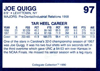 1990-91 Collegiate Collection North Carolina Tar Heels #97 Joe Quigg Back