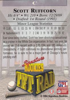 1994 Signature Rookies Tetrad #C Scott Ruffcorn Back