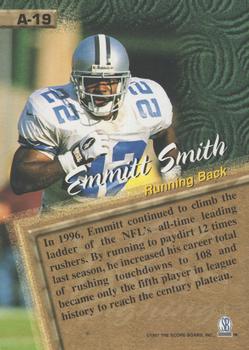 1997 Score Board Visions Signings - Artistry #A-19 Emmitt Smith Back