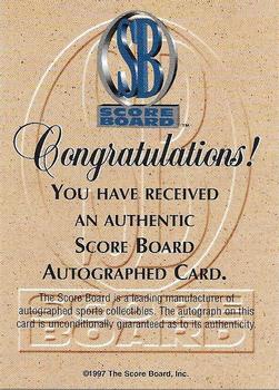 1997 Score Board Visions Signings - Autographs #NNO Tony Delk Back