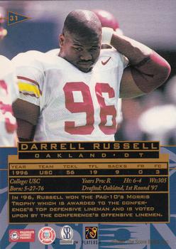 1997 Score Board Visions Signings - Gold #31 Darrell Russell Back
