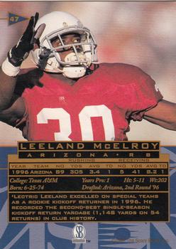 1997 Score Board Visions Signings - Gold #47 Leeland McElroy Back