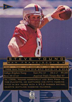 1997 Score Board Visions Signings - Gold #4 Steve Young Back