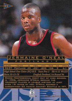 1997 Score Board Visions Signings - Gold #22 Jermaine O'Neal Back