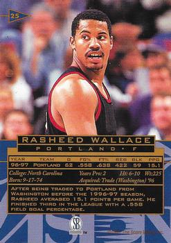 1997 Score Board Visions Signings - Gold #25 Rasheed Wallace Back