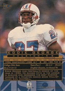 1997 Score Board Visions Signings - Gold #29 Eddie George Back
